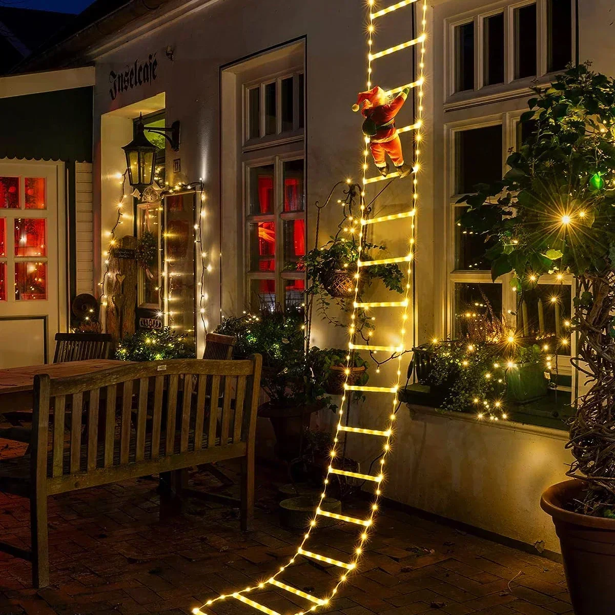 Outdoor Lighting Xmas - LED Ladder Light per babbo natale