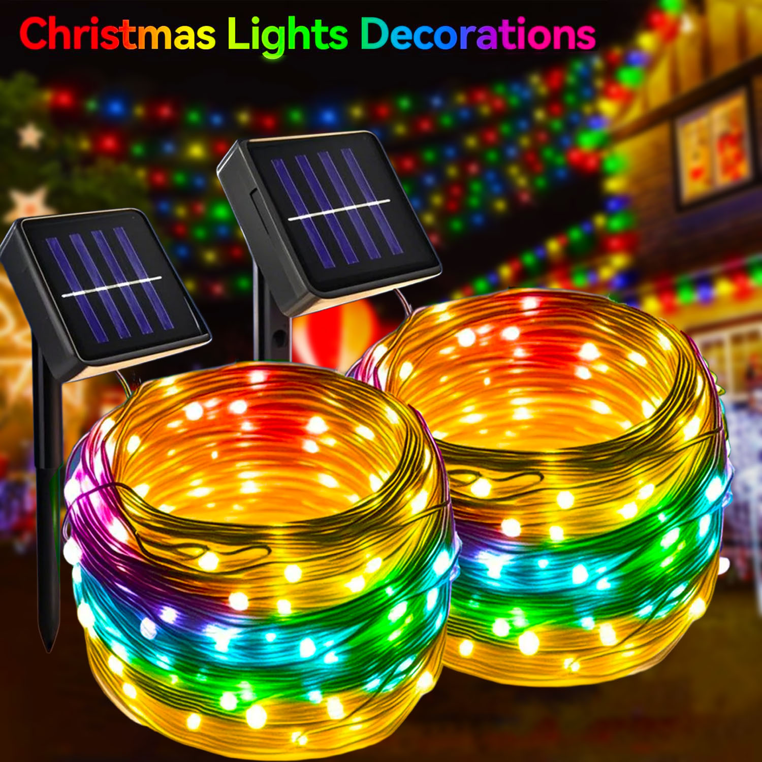 Xmas Outdoor Lighting Decorations - Luci natalizie solari per esterni Luci