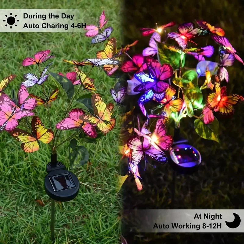 Luci da giardino a farfalla a  - Outdoor Lighting Xmas recensione e prezzo