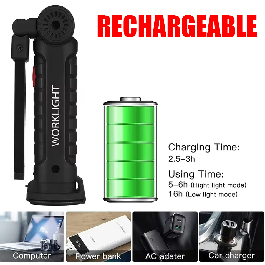 Torcia LED portatile con ganci - Lighting Fixture Outdoor recensione e prezzo