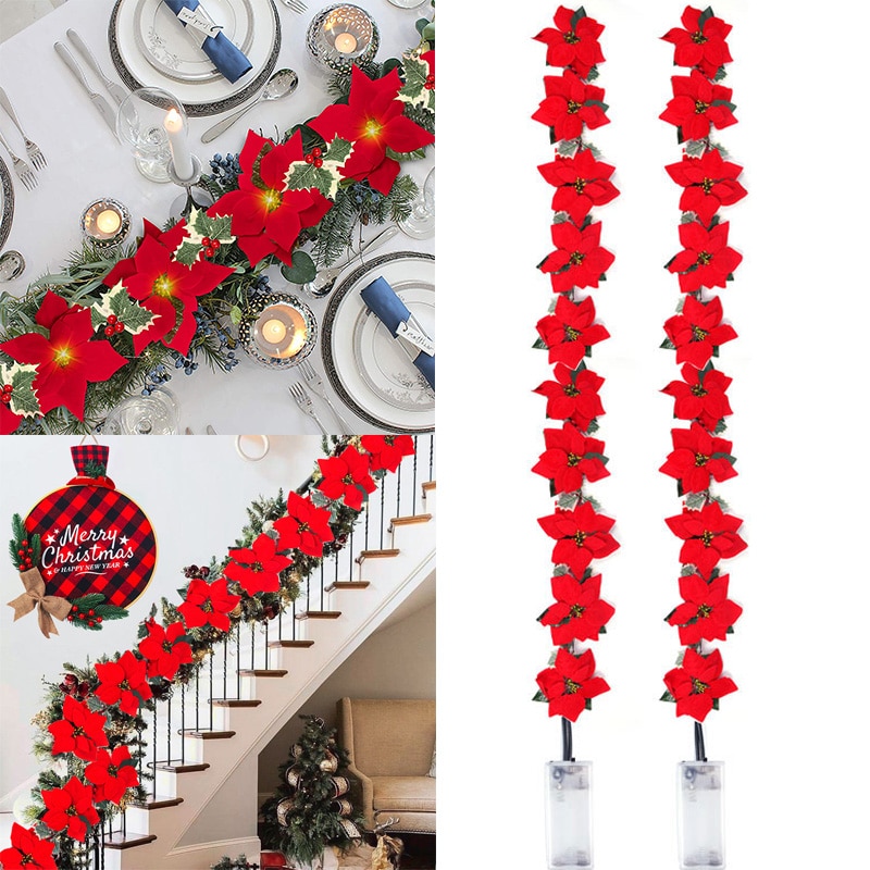 2/3m Natale Poinsettia Fiore G - Outdoor Lighting Xmas recensione e prezzo