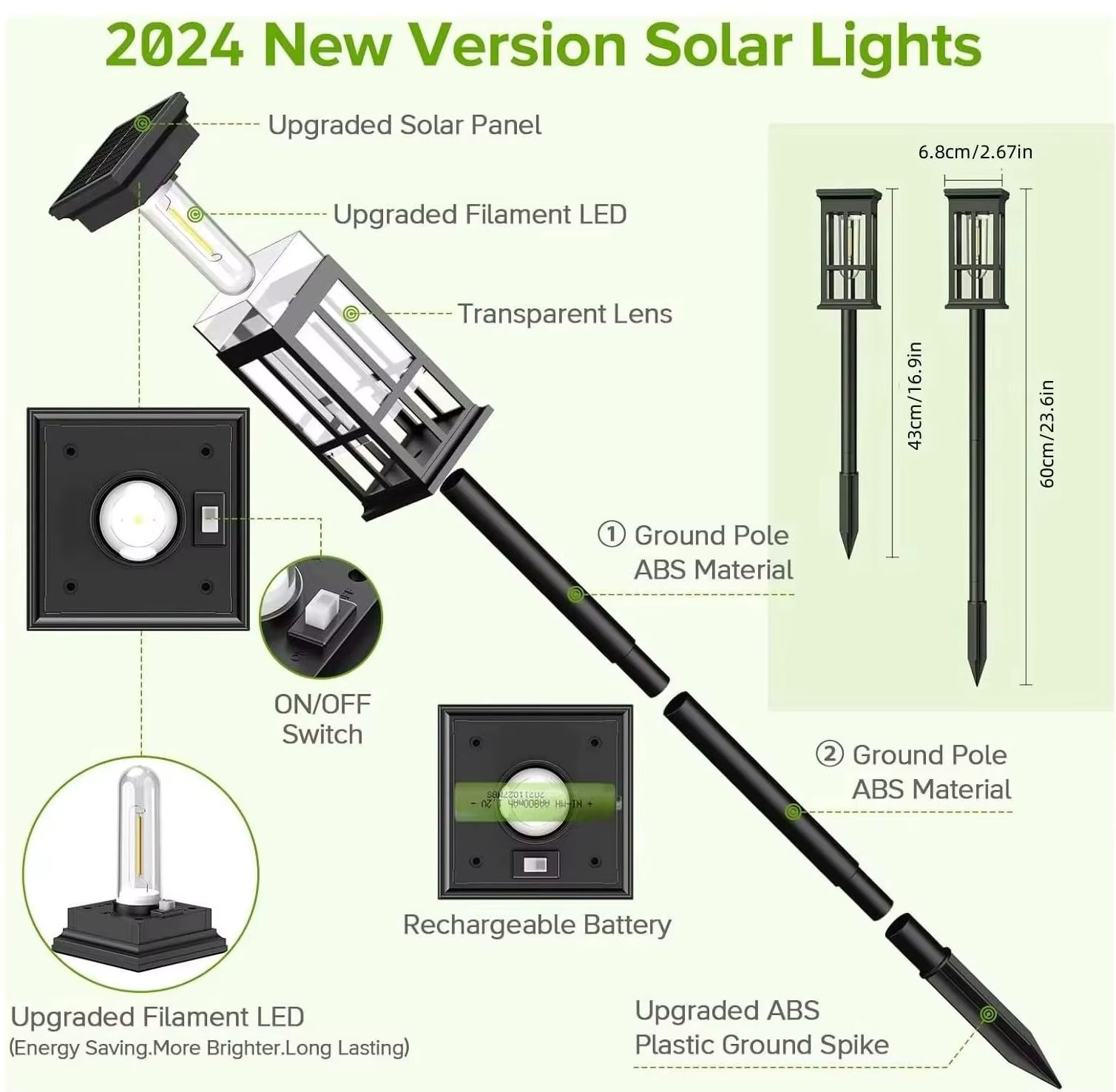 Lampada Solare da Esterno per  - Outdoor Lighting Driveway recensione e prezzo
