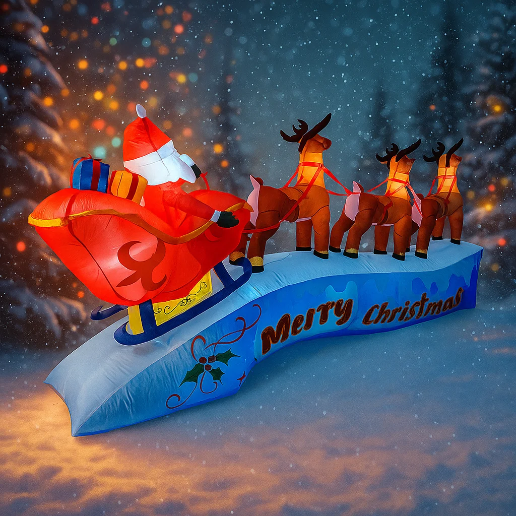 11,8FT Babbo Natale Renna Slit - Outdoor Lighting Xmas recensione e prezzo