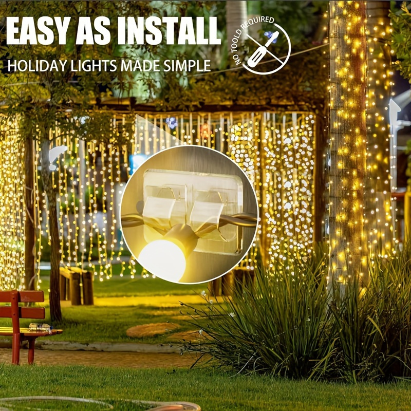 Ganci da 4/10 pezzi per luci a - Outdoor Lighting Xmas recensione e prezzo