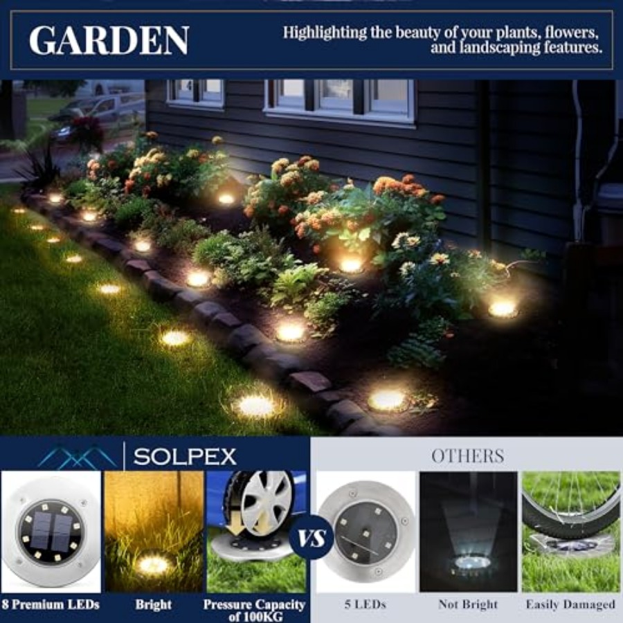 Luci Solari da Giardino, Illum - Outdoor Lighting Driveway recensione e prezzo